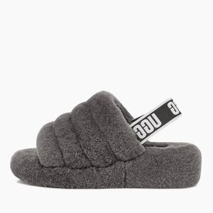 Ugg Womens Fluff Yeah Slide Slipper Charcoal 1095119